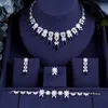 Andra smyckesuppsättningar Jankelly Nigeria 4st Bridal Zirconia for Women Party Luxury Dubai Necklace Earringa Rings CZ Crystal Wedding Jewelry Set 220921