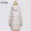 Parkas Miegofce Kış Kadınlar Mid -Coat Hooded Tasarım Sıcak ve Rüzgar Parka Fermuar Gevşek Ladies Ceketler D21647 220921