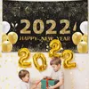 Party Decoration 2022 Happy Year Backdrop Champagne Glitter Bakgrund Pozone POGRAPHY PO STUDIO DECED