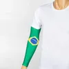 Copa del mundo Bandera Manga Bola Hielo Seda Manga Regalo Al aire libre Protección solar Fans RRB15625