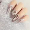 Nail Art Decorations 10pcs Bow Rose Flower Christmas Elk Zircon Crystals Rhinestones Jewelry Nails Accessories Charms Supplies