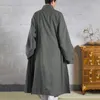 Etniska kläder unisex springautumn högkvalitativ linencotton buddhist zen låg Shaolin Monk Robe Buddha Meditation Suits