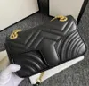 2023 Designer-Marmont Leather Bags Dames beroemde merken Schouder Cross Body Bag Sylvie Designer Luxe handtassen Portes Portemones ketting Fashion Toes