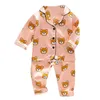 Pyjamas Enfant Soie Satin Pyjamas Pyjamas Ensemble Bébé Vêtements De Nuit Pijama Pyjama Costume Garçons Filles Sommeil Deux Pièces Ensemble Automne Enfants Loungewear 220921