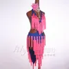 Stage Wear Fashion Latin Dance Dress Competition Dresses Open Back Sexy Long Skirt Tassel Salsa Women Performance Clothing