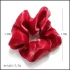 Accesorios para el cabello Mujeres Niñas Seda Cabello Scrunchies Elástico Color Sólido Hairband Ponytail Titular Diadema Headwear Pelos Acce Babyskirt DH36T