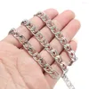 Torebki biżuterii 1m/2m/5m/10m stal nierdzewna polerowane srebrne łańcuchy krawężnika srebrnego
