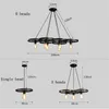 Lampade a sospensione Luci industriali vintage Lampada sospesa moderna Nordic Black Gage Loft Metal Edison E 27 Illuminazione interna