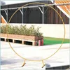 Party Decoration Metal Circle Wedding Mariage Arch Round Balloon Flower Bakgrund Frame Stand Birthy Dowch Decor Drop Delive Dheua