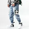 Men's Jeans 2022 Fashions Men Camouflage Pocket Cargo Pants Hip Hop Harem Trousers Baggy Cotton Denim Joggers Male Clothes