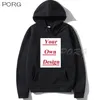 Erkek Hoodies Sweatshirts Özel Hoodies Siyah Beyaz Pembe Kırmızı Gri Deniz Kuvvetleri Hoodie Sokak Giyim Kış Çiftleri Hoodies Unisex Hoodie Polyester Kendi Desen 220921