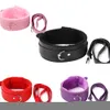 Articles de beauté Produits SM Bdsm Jouets sexy Bondage Faux Collier de cou en cuir Laisse et retenue Fétiche Adulte pour couple