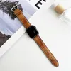 Farbverlauf Vintage Lederband für Apple Watch Armband 8 7 6 5 4 3 SE Serie Luxus Loop Armbänder iwatch 40mm 44mm 45mm 41mm 49mm 38mm 42mm Uhrenarmbänder Zubehör