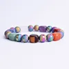 Agate colorate opache Braccialetti Yoga Donna Moda Natura Energia Pietra Perlina Equilibrio Gioielli Guarigione Reiki Braccialetto Chakra di preghiera