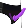 Itens de beleza Strapon calcies com o-rings brinquedos sexy vest￭veis para l￩sbicas Strap-on Dildo Pants Produtos Woman Ajust￡vel Ultra Elastic