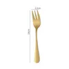 Gold Rainbow Stael Stael Forks Home Kitchen Dining Flasware Desser Fruit Fork Cutlery na imprezę na imprezę