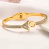 Bracciali Bracciale da donna Designer Polsino in acciaio inossidabile placcato oro Accessori per gioielli di moda Regalo con lettera