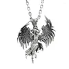 Подвесные ожерелья мода Pappas Evil Angel Englace Retro Silver Wing Clabil