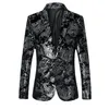 Erkek Suit Blazers Marka Giyim Altın Susiness Blazer Trend Erkek İnce Takım Ceket Gece Kulübü Barındırılan Parti Elbise Boş Zaman Takım Boyutu S-5XL 220920