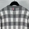 Suéteres para hombres Moda Marca para mujer Suéter de gama alta Diseño de tablero de ajedrez original Jersey de lujo para hombres Famoso de alta calidad Unisex