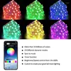 Strings RGB Kerst LED String Lights Outdoor App Control Bluetooth Waterdicht Fairy Light for Tree Slaapkamer Decor Holiday Lighting