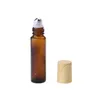 8 Colors 10ml Glass Essential Oil Roller Bottle with Stainless Steel Ball And Plastic Cap