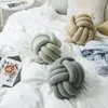 Pillow Ball Shape Hand Knot Fashion DIY Chunky Yarn Hand-woven Cushion For Home Decor Sofa Chair Back Cushions 15 Colors