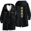 رجال هوديز أنيمي طوكيو Revengers Hoodie Cosplay Costume Hanagaki Takemichi Trench Coat Men Fashion Cotton Zipper Over