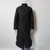 Women's Trench Coats Rowling Chic Women Long Jacket 2022 Autumn Winter Patchwork Drawstring Zipper Femme Coat Casual Retro Office Ladies