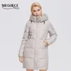 Parkas Miegofce Kış Kadınlar Mid -Coat Hooded Tasarım Sıcak ve Rüzgar Parka Fermuar Gevşek Ladies Ceketler D21647 220921