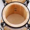 Serie di tamburi bongo Set di tamburi a percussione Specifiche di dimensioni complete suoni acuti piccoli facili da trasportare
