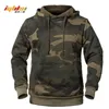 رجال الرجال منسقات Sweatshirts مموهة هوديز الرجال الموضة من النوع الثقيل من الذكور كامو مقنعين الورك الخريف الشتاء هوديي الرجل المعاطف الصوف المعاطف الحجم 220921