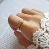 Cluster Rings 925 Sterling Silver Korean Simple Pearl Open Ring Women Light Luxury Lightweight Mors dag smycken GIRK GIFT