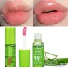 Baume à lèvres hydratant naturel à l'essence d'aloe ver, brillant à couleurs changeantes, imperméable, longue durée, soin nutritif pour les lèvres