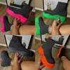 Boots Women Ankle Knitted Sock Platform Female Slip-on Ladies Casual Comfortable Concise Fashion 2023 Studens Short 220921