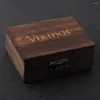 Naszyjniki wiszące Iron Kolor Viking Odin Rune Naszyjnik z łańcuchem ze stali nierdzewnej, gdy mężczyźni prezentowe drewniane pudełko