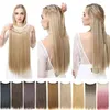 SARLA No Clip Halo Hair Extension Ombre Synthetic Artificial Natural Fake False Long Short Straight Hairpiece Blonde For Women 2208376434