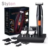 Tondeuse à cheveux Styton 5 en 1 Rasoir électrique pour hommes Tondeuses pour le corps Visage Tondeuse nez Rechargeable Barbe Rasoir Toilettage Moustache Kit 220921