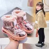 Boots Boys snow boots winter children s Plush thickened warm waterproof antiskid shoes girls short 4 15 years old 220921