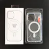 Magsoge przezroczyste przezroczyste akrylowe magnetyczne szokowe obudowy telefoniczne dla iPhone'a 15 14 13 12 Pro Max mini xr xs x 7 plus kompatybilna ładowarka magsafe