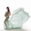 Sukienki ciążowe nowe macierzyństwo fotografia rekwizyt ciąża tkanina bawełniana szyfon macierzyństwo Off ramię półokrągła suknia sesja zdjęciowa sukienka w ciąży J220915