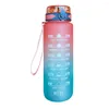 Water Bottles 1L 2L Tritan Gallon Bottle Flip-Flop Motivational With Time Marker BPA Large Capacity Leakproof Gradient Cups2887