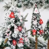 Decorações de Natal 1 Caixa de Natal Pingente de madeira Simples Snowflaketreebellangelhorseelk charme decoração de árvore de natal ornamentos vermelhos brancos 220921