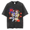 Męskie koszule T Hip Hop Men myted Shirt Overized Anime Cartoon Graphic Tshirt Summer Short Sleeve Cotton Streetwear HARAJUKU TOPS