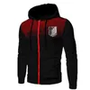 Men's Hoodies Sweatshirts High Street Plus Velvet Digital Print Polka Dot Men's Hoodie Attack on Titan Outdoor Street Sports zipper Sweatshirt