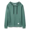 Men's Hoodies The Fall Of Men's Hooded Fleece Pure Color Split Off Two Sets Loose Long-sleeved Shirt