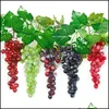 Party Decoration Mini Simation Fruit 36 Grapes Bunches Artificial Grape Plastic Fake Lifelike Home Wedding Garden Nerdsropebags500Mg Dhayh