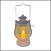 Dekoracja imprezy Eid LED Light Vintage Style Wind Lantern Electronic Handheld Night Lampa dla islamskiego muzułmańskiego dekoracji Ramadan Dhvtm