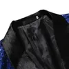 Herrenanzüge Blazer Herren glänzende Gold Pailletten Glitter Jacke Mode Schal Kragen One Button Anzug Männer Bühnensänger Kostüm Homme 220920