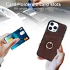 Luxury designer Retro Card Slot Leather cases Ring Buckle Bracket Phone Case For iPhone 14 13 12 Pro Max Mini 11 Pro XS X XR 6S 7 9885331
